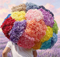 Bunga Hydrangea Awet Terstabilkan dengan Gliserin, Tahan Lama, Bunga Kering Asli untuk Dekorasi Pernikahan, Wisuda, Rumah, Buket Abadi Tanpa Air