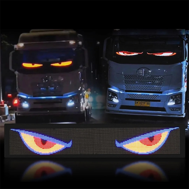 HD Flexible Car LED Panel USB 5V Light-Up LED Matrix Panel with Scrolling Message Easy Apply Glass