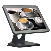Tablette avec écran tactile capacitif 15 pouces, Celeron J3455, Win10, système POS à double écran pour la vente au détail
