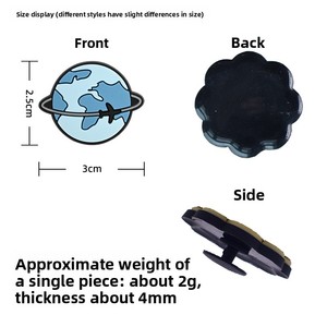 Breloques de chaussures en PVC souple à thème voyage de dessin animé, <span class=keywords><strong>pour</strong></span> décoration de sabots, à personnaliser (DIY), motifs avion, globe, valise, camping-car, <span class=keywords><strong>pour</strong></span> les passionnés de voyage - Product Image 4