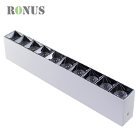 10 ampoules bureau 30W plafond 220v monté en surface COB Spot lumière linéaire projecteur LED