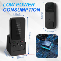 Pas de réseau 2.4G WiFi alimenté par batterie sécurité à domicile sonnette système d'interphone audio bidirectionnel sonnette sans fil téléphone de porte intelligent