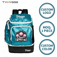 Mochila Brillante para Mujer con Nombre Personalizado, Impermeable, con Cremallera, Compartimento para Zapatos, Ganchos de Tela, Puerto USB, MOQ Bajo