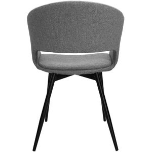 Sedia da pranzo per ristorante <span class=keywords><strong>in</strong></span> <span class=keywords><strong>tessuto</strong></span> <span class=keywords><strong>grigio</strong></span> imbottito contemporaneo con braccioli - Product Image 2
