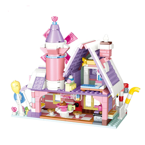 Sản phẩm giáng sinh mới sáng tạo Giấc Mơ Cổ Tích Nhà cà phê kẹo nhà xây dựng khối xem đường phố mô hình trang trí nhà - Product Image 2