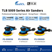 TLB S009 Air Sander 14000RPM Mesin Sander Orbital Acak Pneumatik 5 6 Inci Hook Loop Self Vacuum untuk Pengecatan Otomotif dan Pekerjaan Kayu