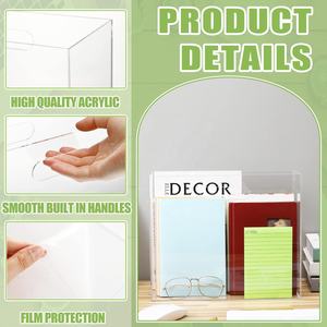 حاوية تخزين مكتبية صندوق تعليق أكريليك محمول لتعليق الملف - Product Image 3
