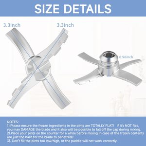 Pelle de remplacement pour <span class=keywords><strong>sorbetière</strong></span> compatible avec la série Nin.ja Swirl <span class=keywords><strong>Creami</strong></span> NC701, lame durable pour la préparation de desserts glacés. - Product Image 6