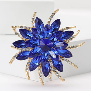 Broche de Flor con Pedrería Marquise <span class=keywords><strong>para</strong></span> Mujer, Estilo Coreano, <span class=keywords><strong>para</strong></span> Bodas, Compromisos y Fiestas - Product Image 4