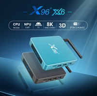 YDH-X96 X6 Quad Core RK3566 8K 8+128GB Android 11 TV Box Décodeur H.265 WiFi double bande 2T2R BT4.0 LAN 1000M USB3.0