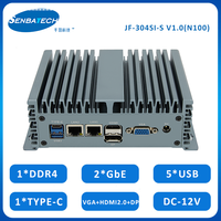 JF-304SI-S terbaik N100 Dual Lan DDR4 TYPE-C 5 USB3.0 tanpa kipas tertanam merek aplikasi PC komputer industri