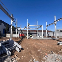 Structure en acier préfabriquée imperméable pour entrepôt industriel, bâtiment d'usine et projets de stockage toutes saisons