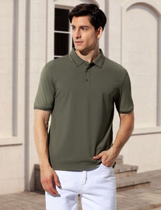 Camiseta Polo Informal de <span class=keywords><strong>Manga</strong></span> <span class=keywords><strong>Corta</strong></span> para <span class=keywords><strong>Hombre</strong></span>, con Logotipo Personalizado, 100% Algodón, Cómoda y a la Moda, Tejido de Alta Calidad - Product Image 6