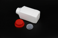 Bouteille chimique carrée en plastique HDPE AYEROXO CS01, 250 ml, 500 ml, 750 ml, 1000 ml, à large ouverture, avec bouchon inviolable