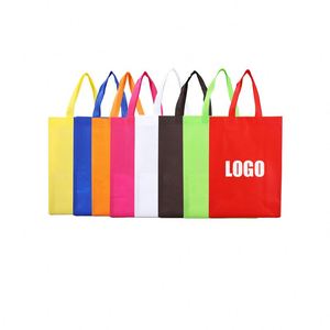 Bolsa de Mano Multicolor Reutilizable Ecológica con Logotipo Personalizado, Bolsas de Regalo de Tela No Tejida, Bolsa de Mano para Compras - Product Image 3