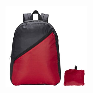 Sac à dos en polyester imperméable pliable avec bandoulière arquée, motif lettres et fermeture éclair, personnalisable, vente en gros, pour sports décontractés et randonnée - Product Image 1