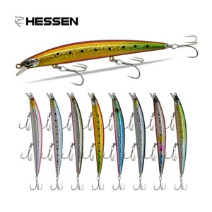Leurres de pêche Minnow 120mm 13.5g, appât dur flottant, <span class=keywords><strong>crankbait</strong></span> pour brochet, brochet lourd, carpe - Hessen, appât artificiel - Product Image 1