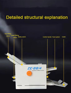Máquina plegadora <span class=keywords><strong>de</strong></span> papel <span class=keywords><strong>de</strong></span> alta velocidad con instrucciones <span class=keywords><strong>de</strong></span> escritorio eléctrico, máquina plegadora <span class=keywords><strong>de</strong></span> papel <span class=keywords><strong>de</strong></span> archivo automática, fabricación <span class=keywords><strong>de</strong></span> folletos <span class=keywords><strong>de</strong></span> alta velocidad, 1/2, 2/4 - Product Image 5