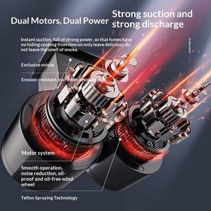 Campana Extractora Super Love Side Range para Cocina Doméstica, Doble Motor, Gran Potencia de Succión, 21m/min de Flujo de <span class=keywords><strong>Aire</strong></span>, Eficiencia Energética - Product Image 3