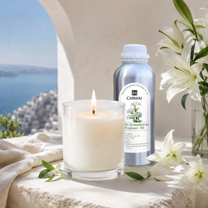 Huile parfumée pour bougies d'intérieur élégantes, inspirée du lys méditerranéen, parfum floral vert frais et sophistiqué - Product Image 1
