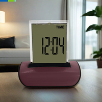 Moniteur intelligent d'humidité de la température intérieure avec réveil électronique à changement de couleur