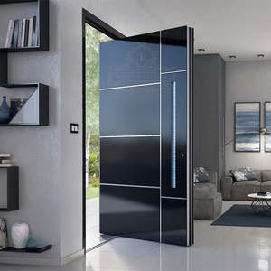 Puerta de Entrada Principal de <span class=keywords><strong>Metal</strong></span> de Diseño Moderno, Puerta de Seguridad Exterior de Acero para Casas - Product Image 4