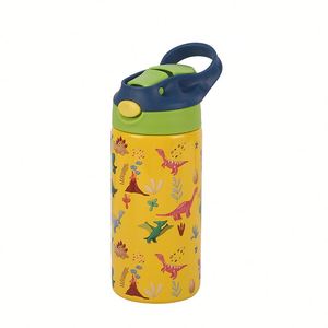 Vaso Recto de 12oz Listo para Enviar, Sublimable, con Tapa Abatible, 350ml, Vaso Infantil de Acero Inoxidable para Sublimación - Product Image 1