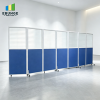 Paravent portable sur roulettes, écran de séparation pliable autoportant pour un espace flexible