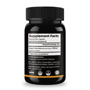 Capsules Personnalisées de Poudre de Racine de Maca Noire Rouge Jaune pour Hommes Femmes, Soutient l'Énergie et la Performance, 120 Capsules d'Extrait de Maca - Product Image 5