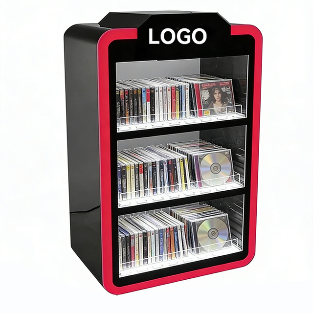 SHP Acrylic LED CD Display Shelf, Light-Up Stand for Retail & Personal CD Storage
