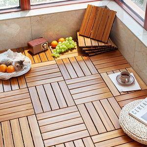 Tarima de Madera Maciza Natural para Exteriores de Alta Calidad, Recubierta de Aceite, 30*30*2.3cm, para Terraza o Balcón - Product Image 1