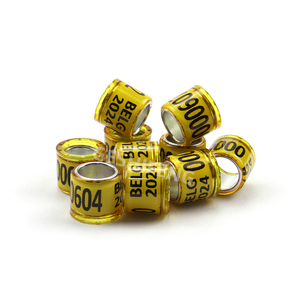 Anneaux de pied d'oiseau en aluminium Clips de jambe de pigeon de course Identifier les bandes numérotées Anneaux de pied de perroquet personnalisés - Product Image 5