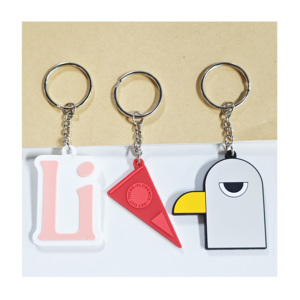 Design Custom logo Plastic Key Chains Fashion Pvc Cartoon 2d 3d Soft Silicone Rubber Keychain - Product Image 1