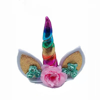 Handgefertigte Kuchendekoration mit Wimpern und Einhorn-Kuchenaufsätzen für Babyparty, Hochzeit, Geburtstagsfeier-Dekoration