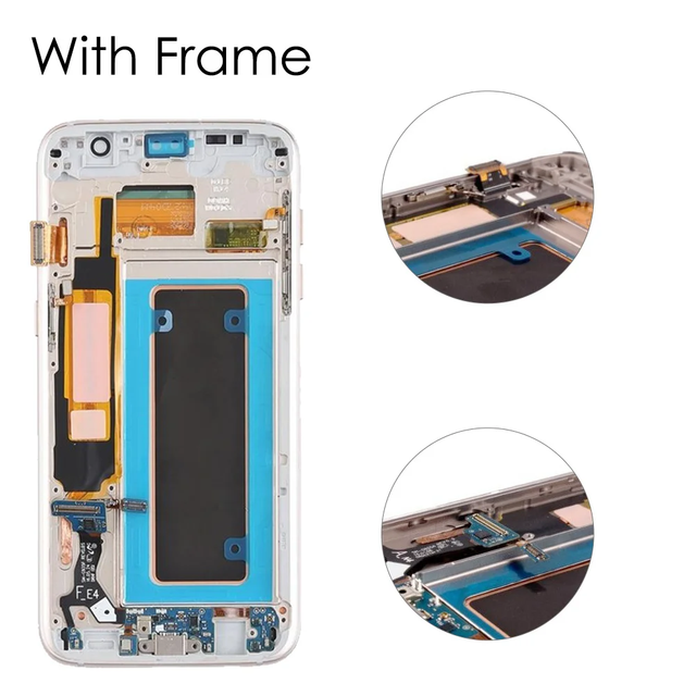 Wholesale OLED Mobile Phone Screen With Frame LCD for Samsung S7 G930F LCD Display Touch Screen Digitizer Assembly Replacement