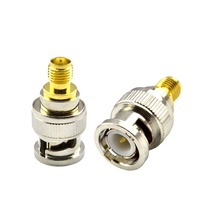 Conector Coaxial de alta calidad de latón completo RF hembra a BNC macho recto