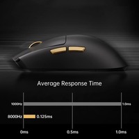 Souris de jeu sans fil MCHOSE K7 Ultra PAW3950, double taux d'échantillonnage 8K, charge magnétique sans fil, souris de bureau, légère