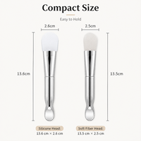 Applicateur de masque en silicone à poils synthétiques doux réutilisable, outils de beauté pour fond de teint liquide, pinceau de maquillage OEM