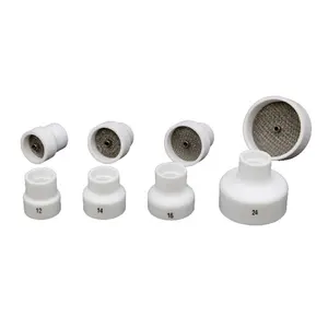 WP17 18 26 branco cerâmica Tig soldagem copos para consumíveis Tig tocha equipamentos