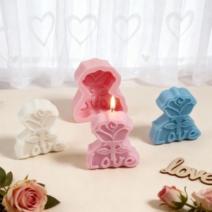 Molde de Silicona UNIMOUND para Pastel con Forma de Vela de Amor para el Día de San Valentín, Ecológico, Antiadherente, Reutilizable, para Decoración DIY - Product Image 3