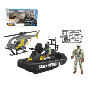 Ensemble de figurines de véhicules militaires US : hélicoptère, bateau de la marine et de l'armée de l'air, figurines d'<span class=keywords><strong>action</strong></span>, jouets de reconnaissance, de sauvetage et de <span class=keywords><strong>patrouille</strong></span> militaire pour enfants - Product Image 1