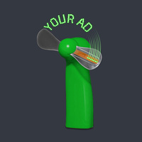 Ventilador con Mensaje LED Personalizado, Novedoso, Ecológico, Estilo Romántico, Material ABS, Regalo Promocional de Verano, Artículos de Marketing con Logotipo Personalizado