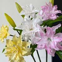 W-A0291 Fleurs artificielles de lys de bonne qualité, toucher réel, lys calla, fleurs artificielles pour la décoration de mariage et de la maison