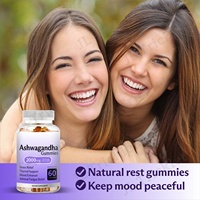 JULONG OEM supplément gommeux de sommeil à l'ashwagandha L-théanine extrait d'ashwagandha biologique Ksm-66 gommes végétaliennes à l'ashwagandha