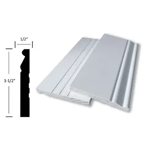 White Flexible Wall Base Skirting Flexible Stairs Skirting Board Moulding