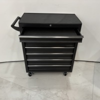 Chariot à outils roulant avec armoire, finition thermolaquée, roulettes à frein à verrouillage central, organisateur d'outils pour station de service, coffre à outils à 7 tiroirs, OEM