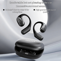 Headset Olahraga Erazer X9 HD Layar Digital BT 5.4 Peredam Kebisingan ENC Panggilan HD Kualitas Suara HiFi Earbuds Nirkabel