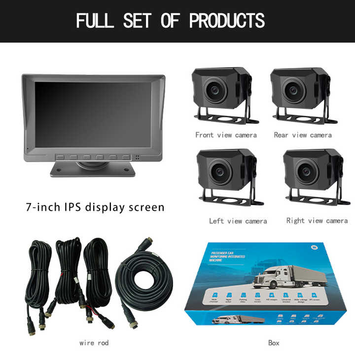 Truck Monitoring System with 4 Channel HD 720p AHD Ip69 4 Camera and ...