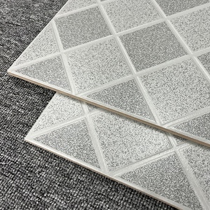 Gạch ốp tường và lát sàn nhà tắm men sứ giả cổ, màu xám xi măng mờ, họa tiết lưới, kích thước 30 x 30 cm - Product Image 6