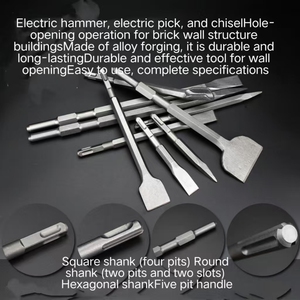 High Quality 40Cr Steel Hammer Drill Bit Industrial/DIY Grade Impact Scaling Sand Blasted <strong>Hex</strong> Shank 280mm <strong>Chisels</strong> Punches - Product Image 4